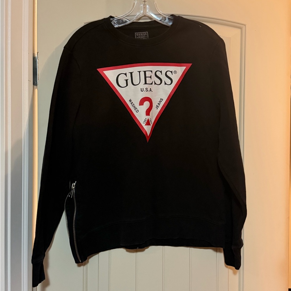 GUESS Black Sweater for Men